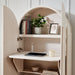 Modway Bellamy Arched Fold-Out Desk Cabinet in Ash - lifestyle view