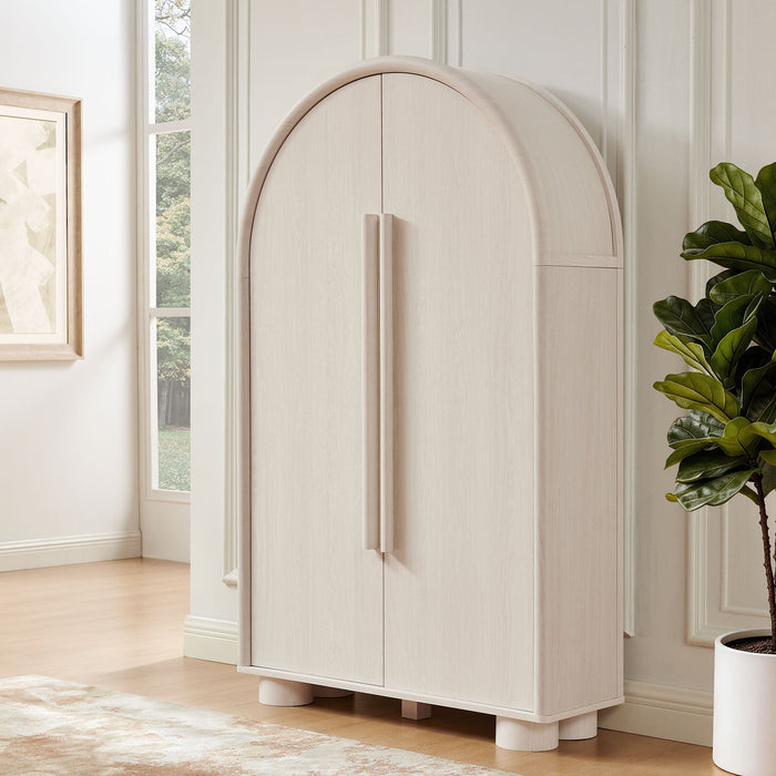Modway Bellamy Arched Fold-Out Desk Cabinet in Ash - lifestyle view 18