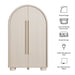 Modway Bellamy Arched Fold-Out Desk Cabinet in Ash - dimensions and specifications