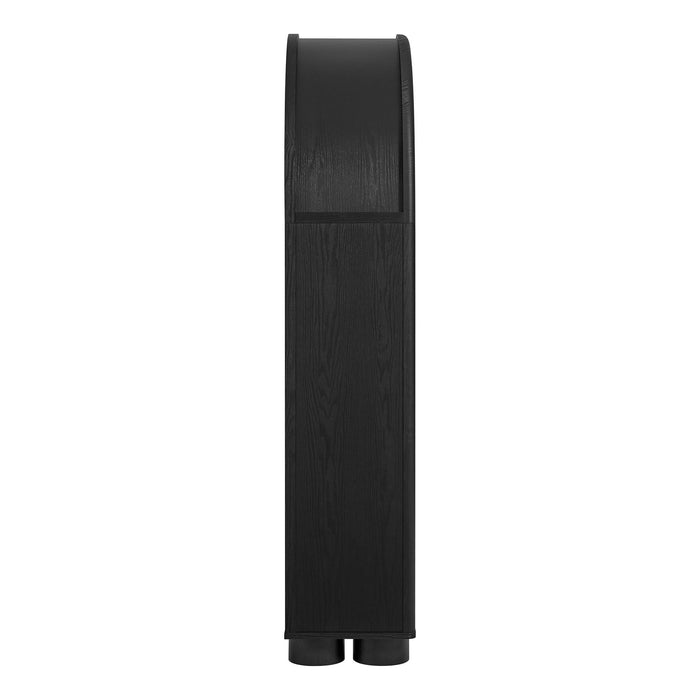 Modway Bellamy Arched Fold-Out Desk Cabinet in Black Oak - angled view