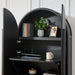 Modway Bellamy Arched Fold-Out Desk Cabinet in Black Oak - lifestyle view