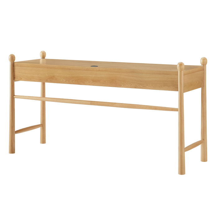 Modway Darcy 62 Inch Wood Computer Desk in Oak - detail view