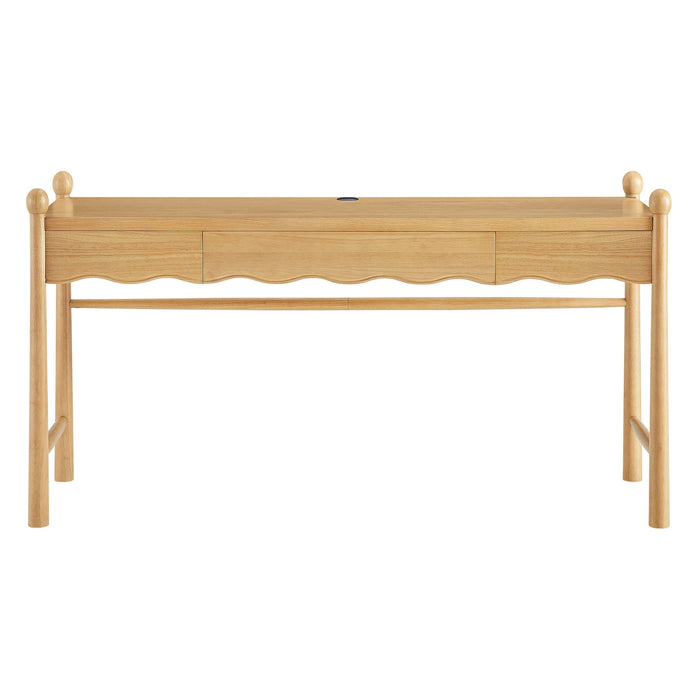 Modway Darcy 62 Inch Wood Computer Desk in Oak - lifestyle view