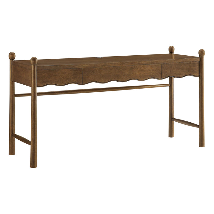 Modway Darcy 62 Inch Wood Computer Desk in Walnut - front view