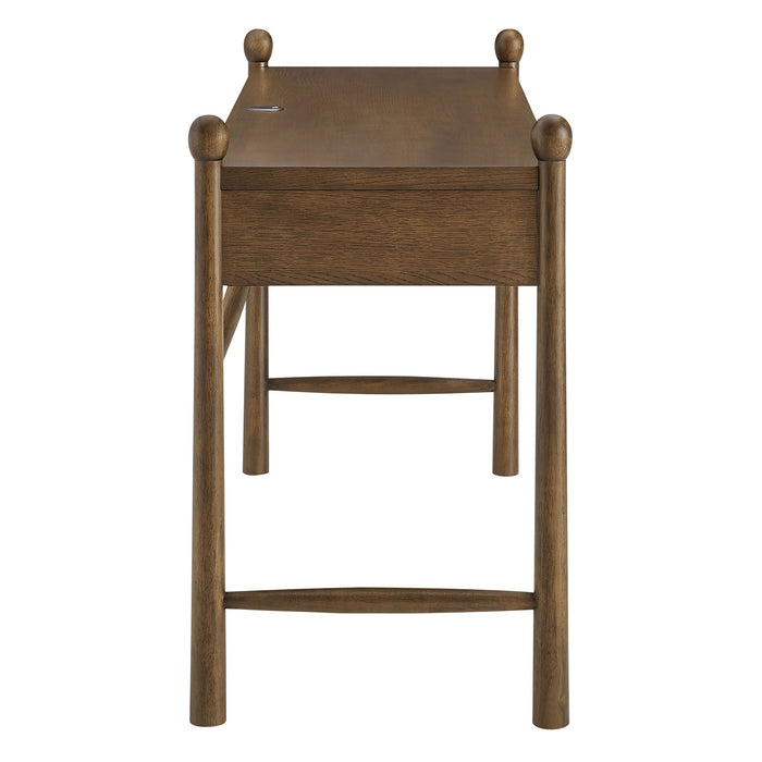 Modway Darcy 62 Inch Wood Computer Desk in Walnut - side view