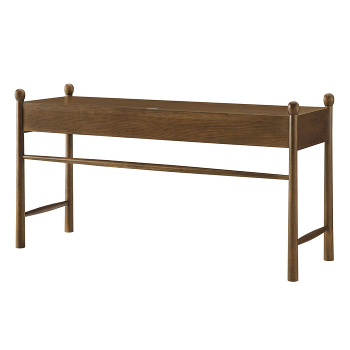 Modway Darcy 62 Inch Wood Computer Desk in Walnut - detail view