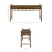 Modway Darcy 62 Inch Wood Computer Desk in Walnut - dimensions and specifications 20