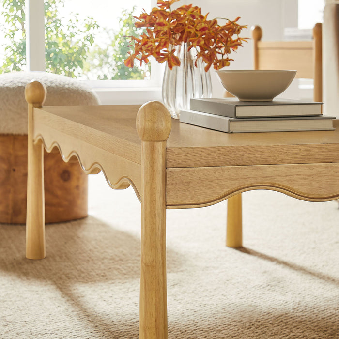 Modway Darcy 46 Inch Wood Coffee Table in Oak - lifestyle view