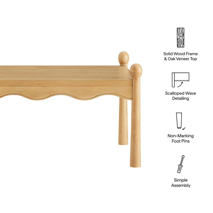 Modway Darcy 46 Inch Wood Coffee Table in Oak - dimensions and specifications