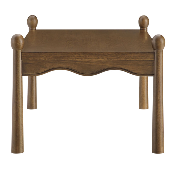 Modway Darcy 46 Inch Wood Coffee Table in Walnut - angled view