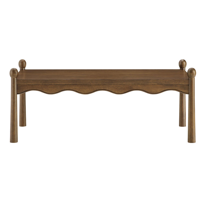 Modway Darcy 46 Inch Wood Coffee Table in Walnut - side view
