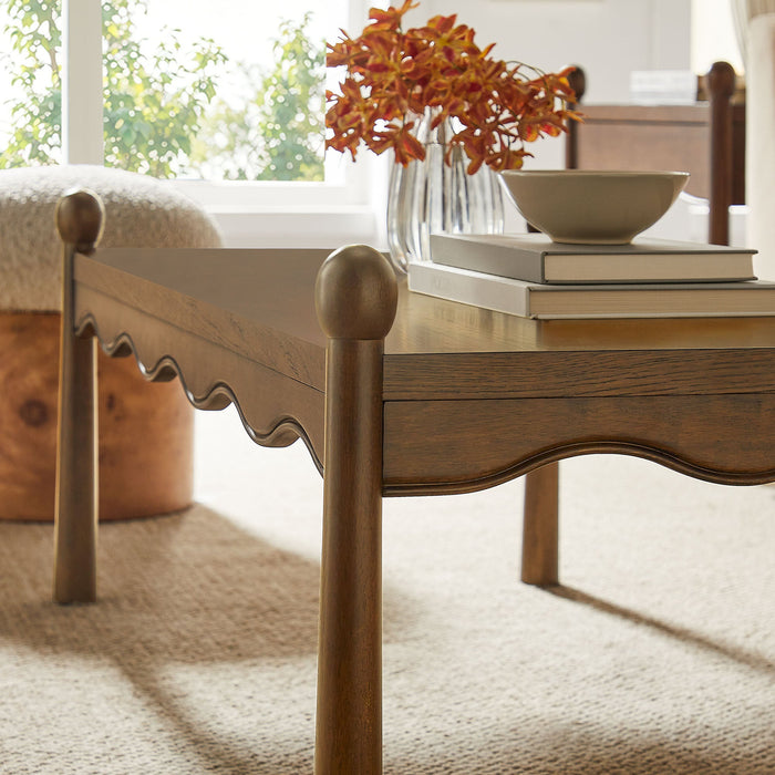 Modway Darcy 46 Inch Wood Coffee Table in Walnut - lifestyle view