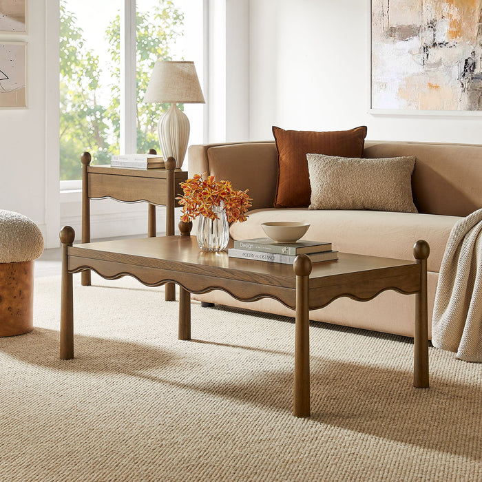 Modway Darcy 46 Inch Wood Coffee Table in Walnut - lifestyle view 11