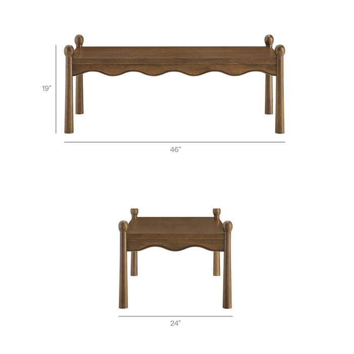 Modway Darcy 46 Inch Wood Coffee Table in Walnut - dimensions and specifications 14