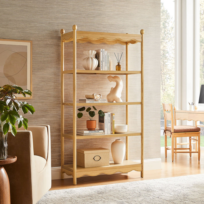 Modway Darcy 4-Tier Open Bookcase in Oak - lifestyle view 14
