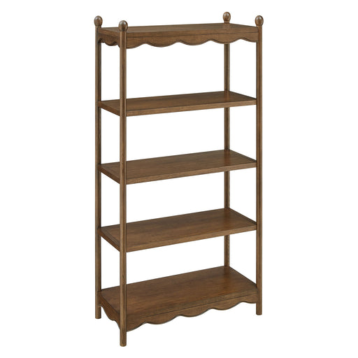 Modway Darcy 4-Tier Open Bookcase in Walnut - front view