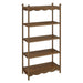 Modway Darcy 4-Tier Open Bookcase in Walnut - front view