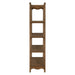 Modway Darcy 4-Tier Open Bookcase in Walnut - angled view