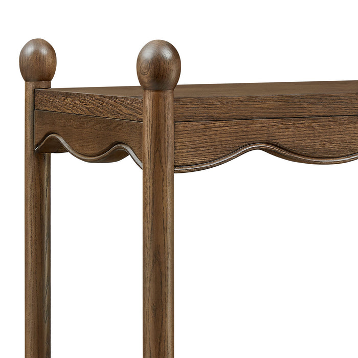 Modway Darcy 4-Tier Open Bookcase in Walnut - detail view