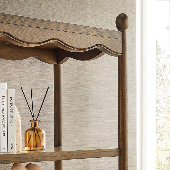 Modway Darcy 4-Tier Open Bookcase in Walnut - lifestyle view 11