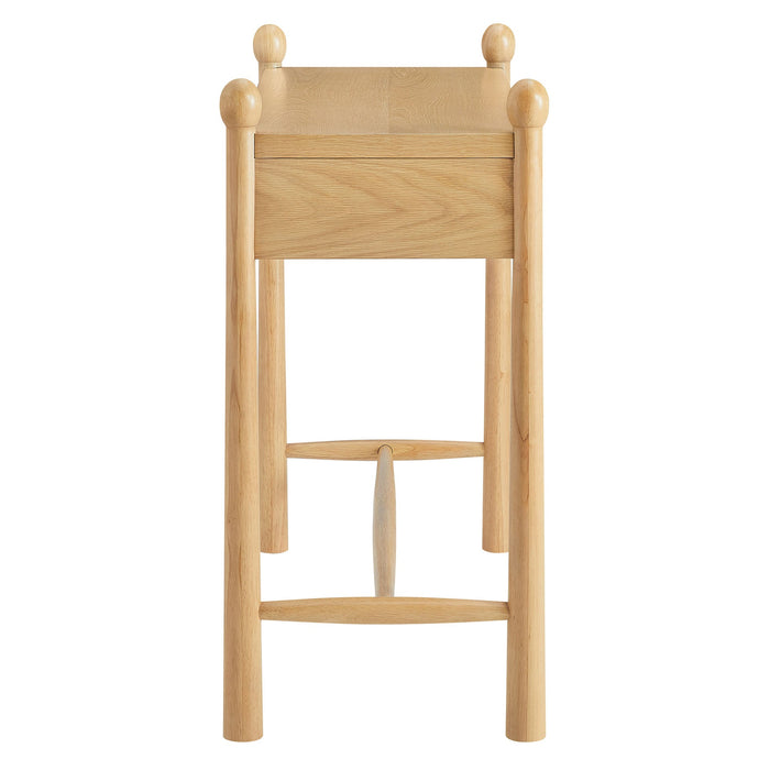 Modway Darcy 44 Inch Wood Console Table in Oak - angled view