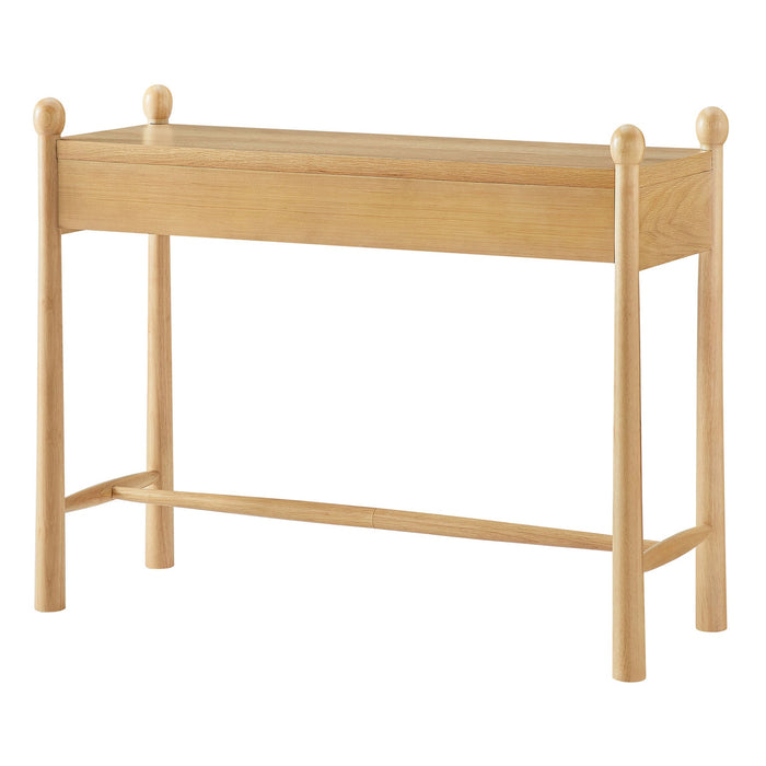 Modway Darcy 44 Inch Wood Console Table in Oak - side view