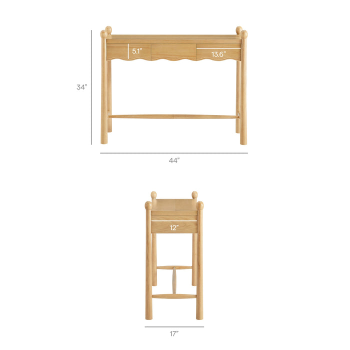 Modway Darcy 44 Inch Wood Console Table in Oak - dimensions and specifications 20