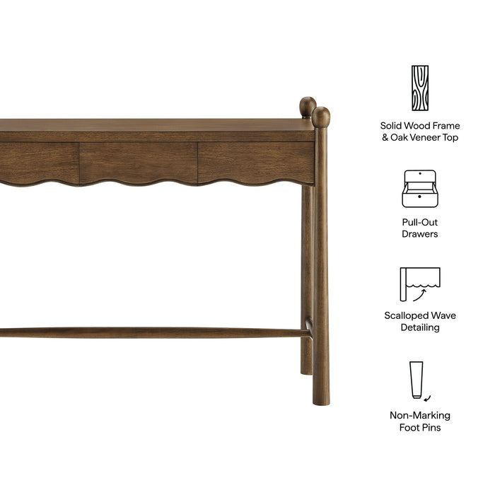 Modway Darcy 44 Inch Wood Console Table in Walnut - dimensions and specifications