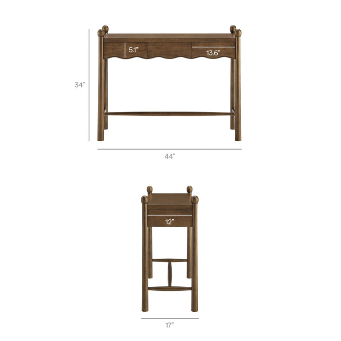 Modway Darcy 44 Inch Wood Console Table in Walnut - dimensions and specifications 18