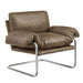 Modway Ansel Vegan Leather Accent Chair in Mushroom - front view
