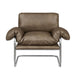 Modway Ansel Vegan Leather Accent Chair in Mushroom - detail view