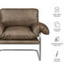 Modway Ansel Vegan Leather Accent Chair in Mushroom - dimensions and specifications