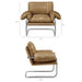 Modway Ansel Vegan Leather Accent Chair in Toast - dimensions and specifications 16