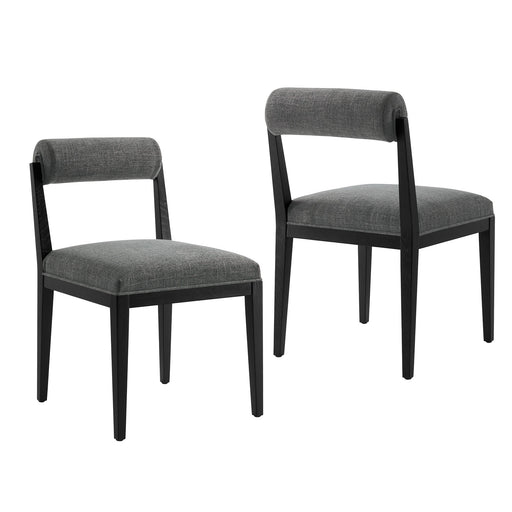 Kai Fabric Dining Chair Set of 2 Charcoal