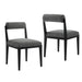 Kai Fabric Dining Chair Set of 2 Charcoal