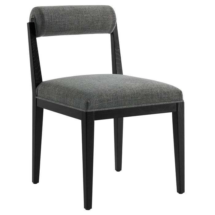 Kai Fabric Dining Chair Set of 2 Charcoal