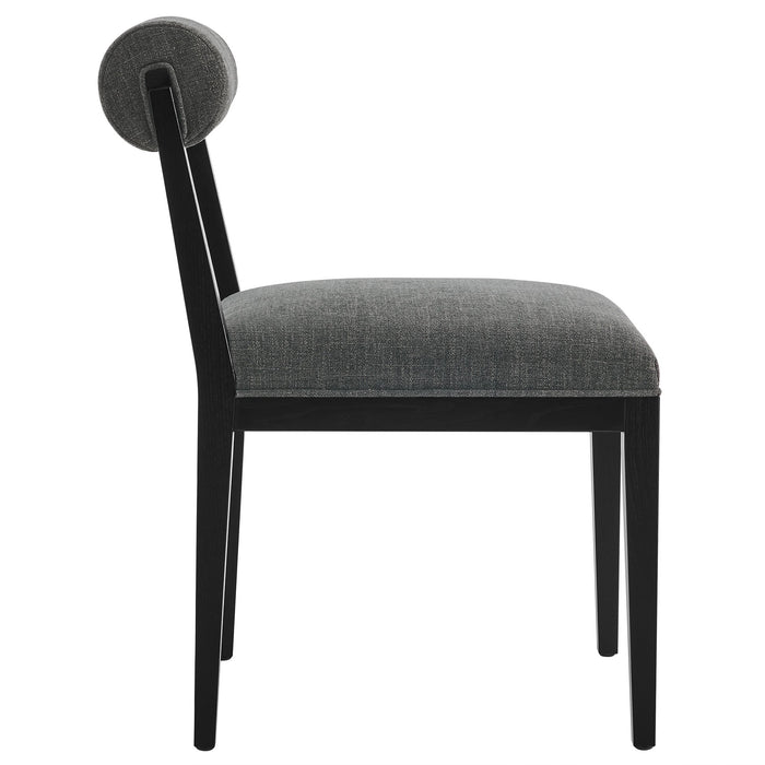 Kai Fabric Dining Chair Set of 2 Charcoal
