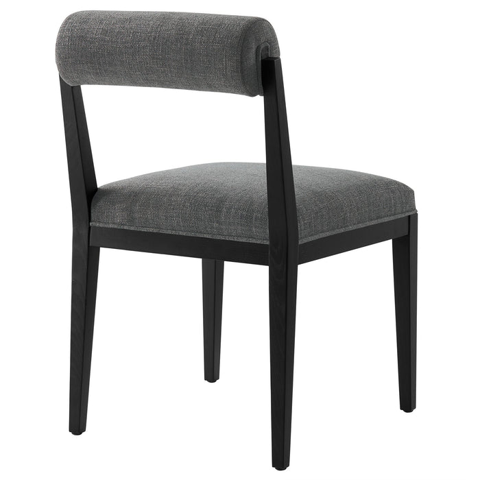 Kai Fabric Dining Chair Set of 2 Charcoal