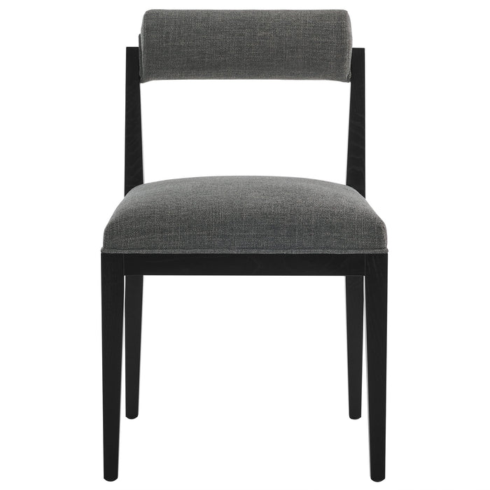 Kai Fabric Dining Chair Set of 2 Charcoal