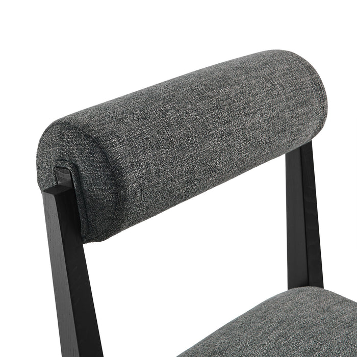 Kai Fabric Dining Chair Set of 2 Charcoal