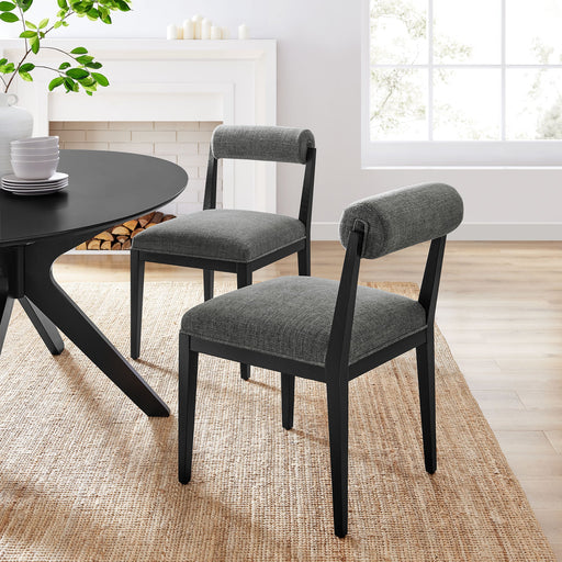 Kai Fabric Dining Chair Set of 2 Charcoal