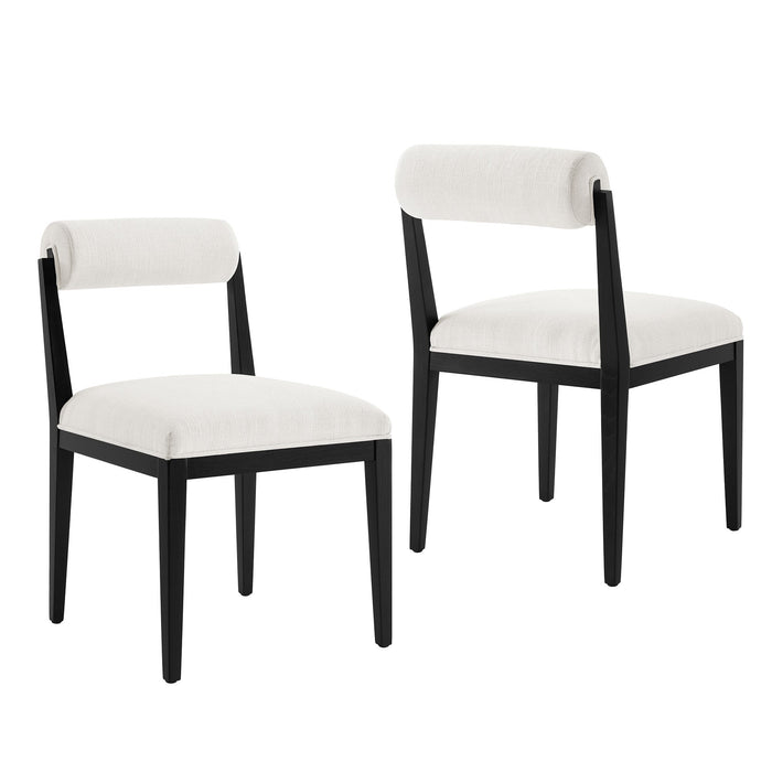 Kai Fabric Dining Chair Set of 2 Salt