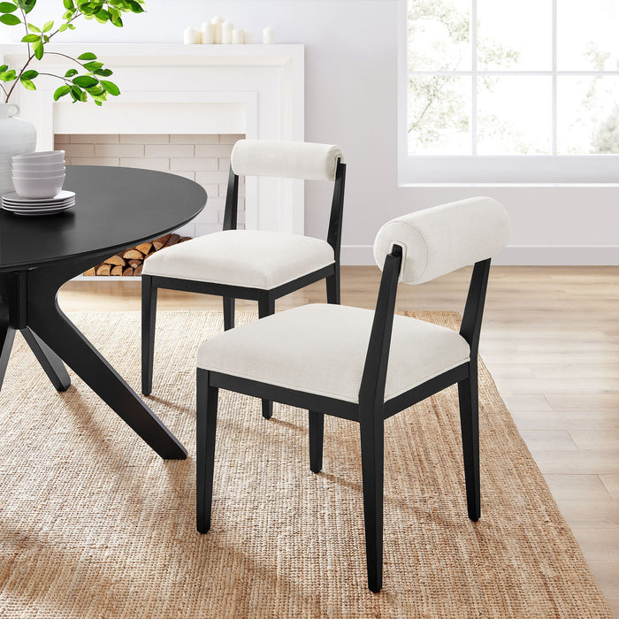 Kai Fabric Dining Chair Set of 2 Salt