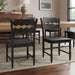 Jax Oak Wood Dining Chair With Wavy Razor Back Set of 2 Black