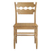 Jax Oak Wood Dining Chair With Wavy Razor Back Set of 2 Weathered Oak