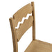 Jax Oak Wood Dining Chair With Wavy Razor Back Set of 2 Weathered Oak