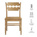 Jax Oak Wood Dining Chair With Wavy Razor Back Set of 2 Weathered Oak