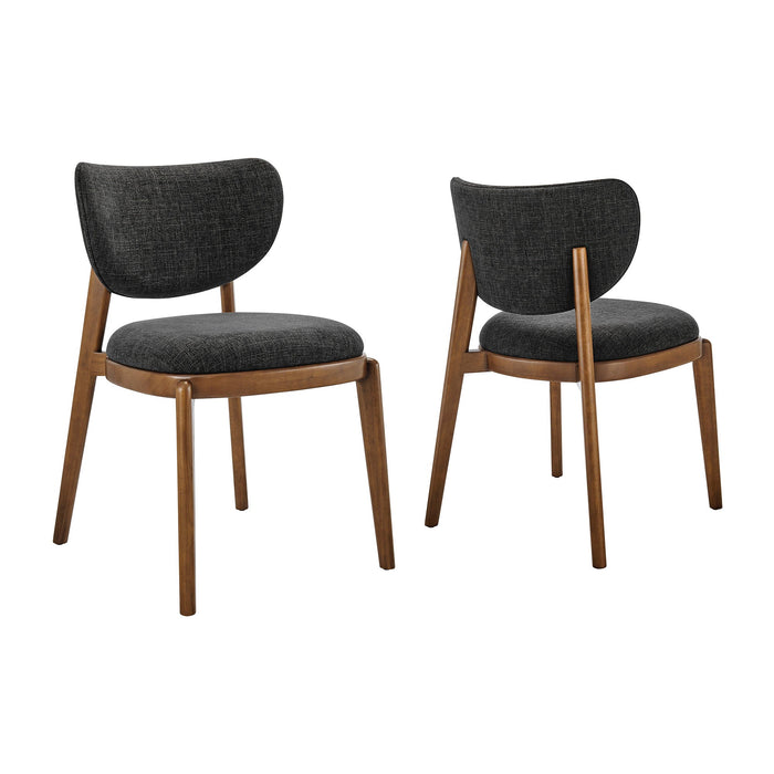 Fenwick Fabric Dining Chairs Set of 2 Ebony