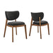 Fenwick Fabric Dining Chairs Set of 2 Ebony