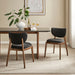 Fenwick Fabric Dining Chairs Set of 2 Ebony